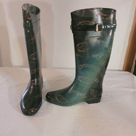 Lauren Ralph Lauren Women’s Size 9B Rossalyn II Rain Boot Rubber Graphic EUC - Picture 6 of 13